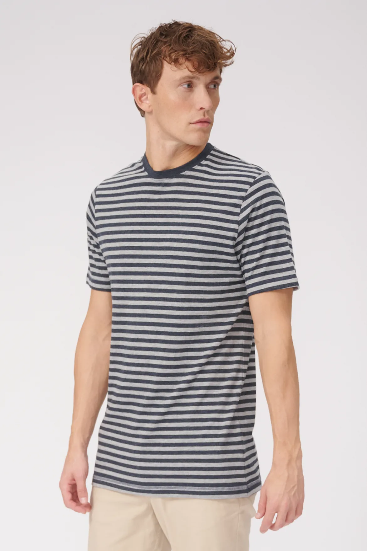 Nørregade Stripe - Meleret blå-Grå