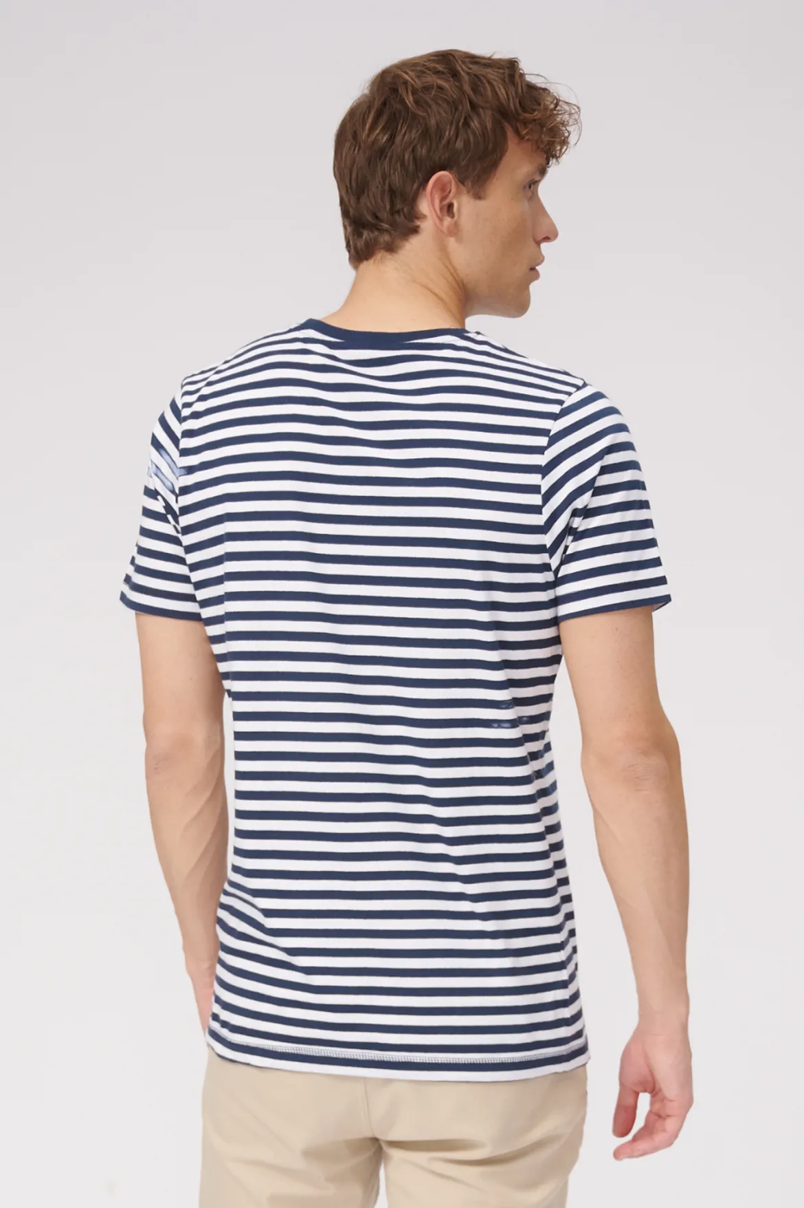 Nørregade Stripe - Navy-Hvid