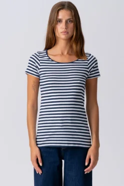 Nørregade T-shirt - Blå-Hvid