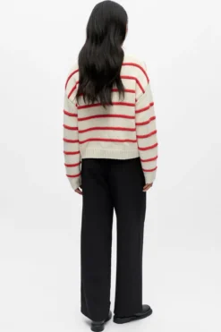 Oda Knit Pullover - Birch Poinsettia