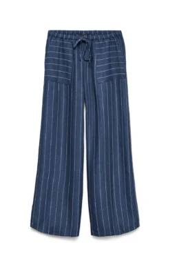 Odette Wide Bukser - Mørk Denim / Hvid