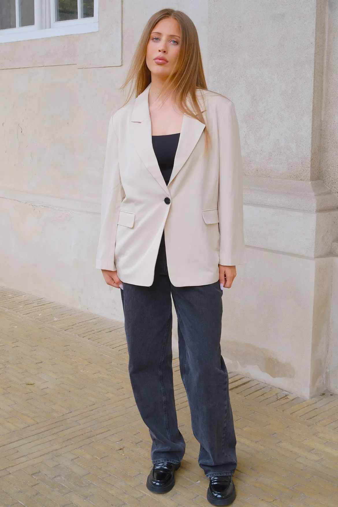 Oversized Blazer - Beige