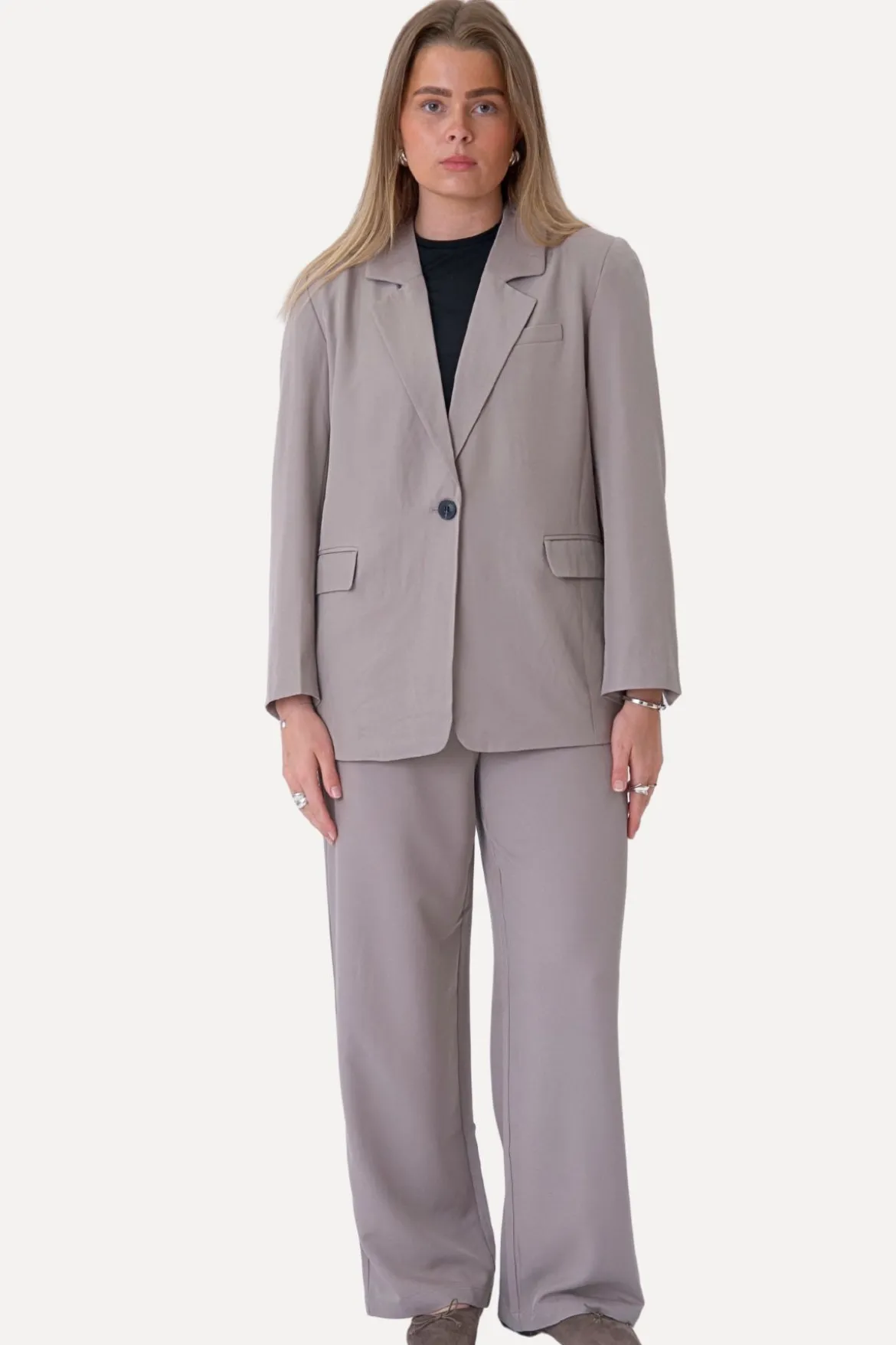 Oversized Blazer - Grå