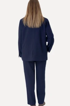 Oversized Blazer - Navy Pinstripe