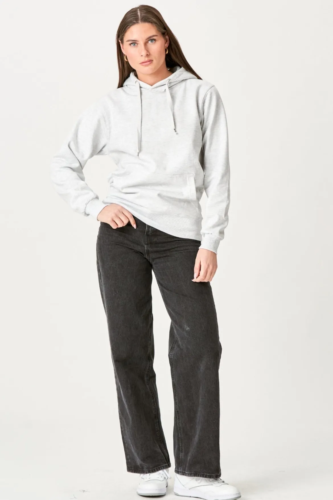 Oversized Hoodie - Askegrå