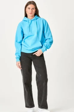 Oversized Hoodie - Turkis Blå