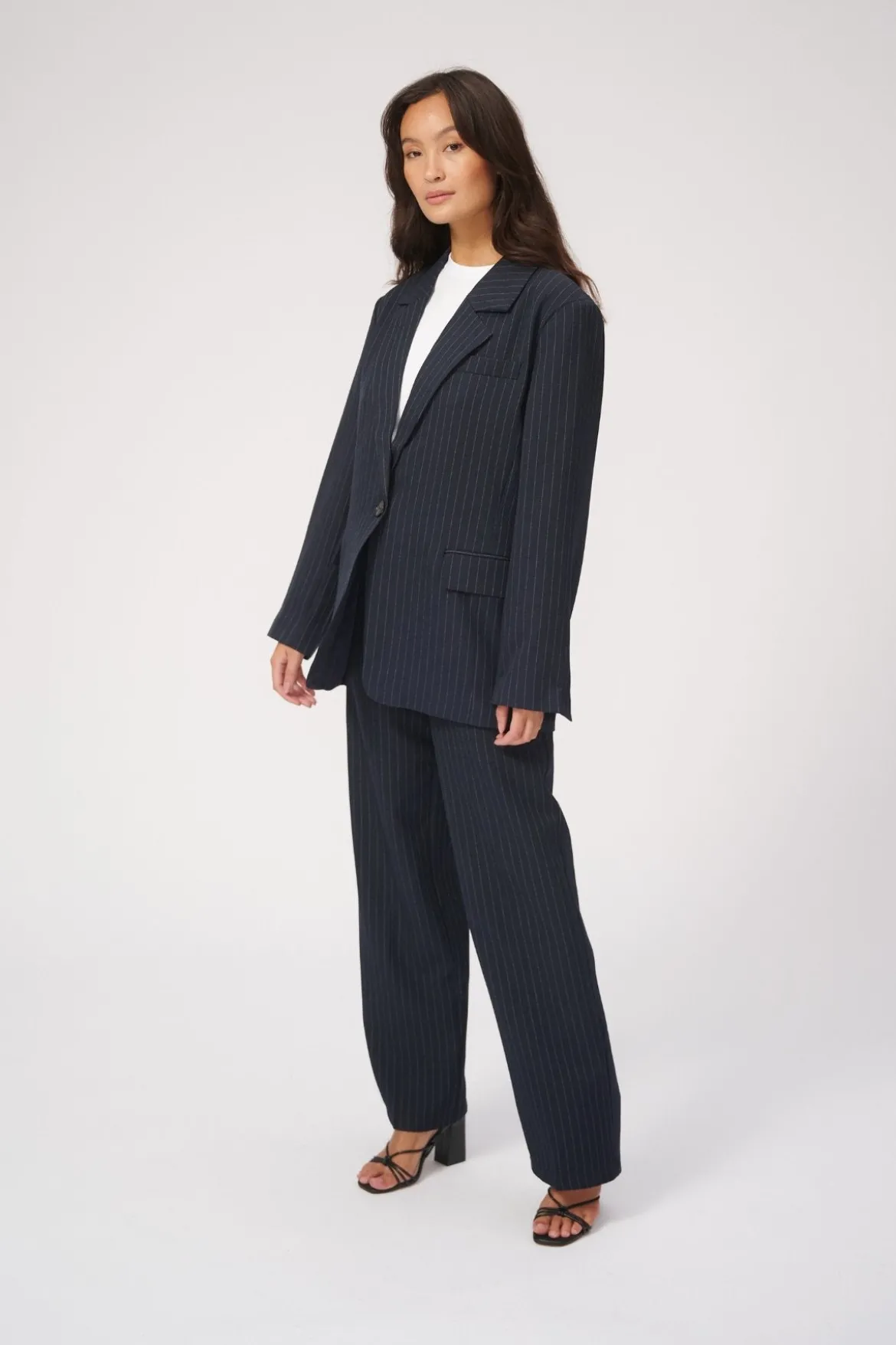 Oversized Suit - Navy Pinstripe
