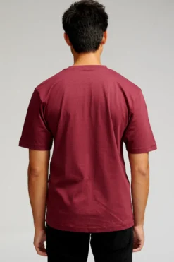 Oversized T-shirt - Bordeaux Rød