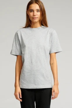 Oversized T-shirt - Grå Meleret