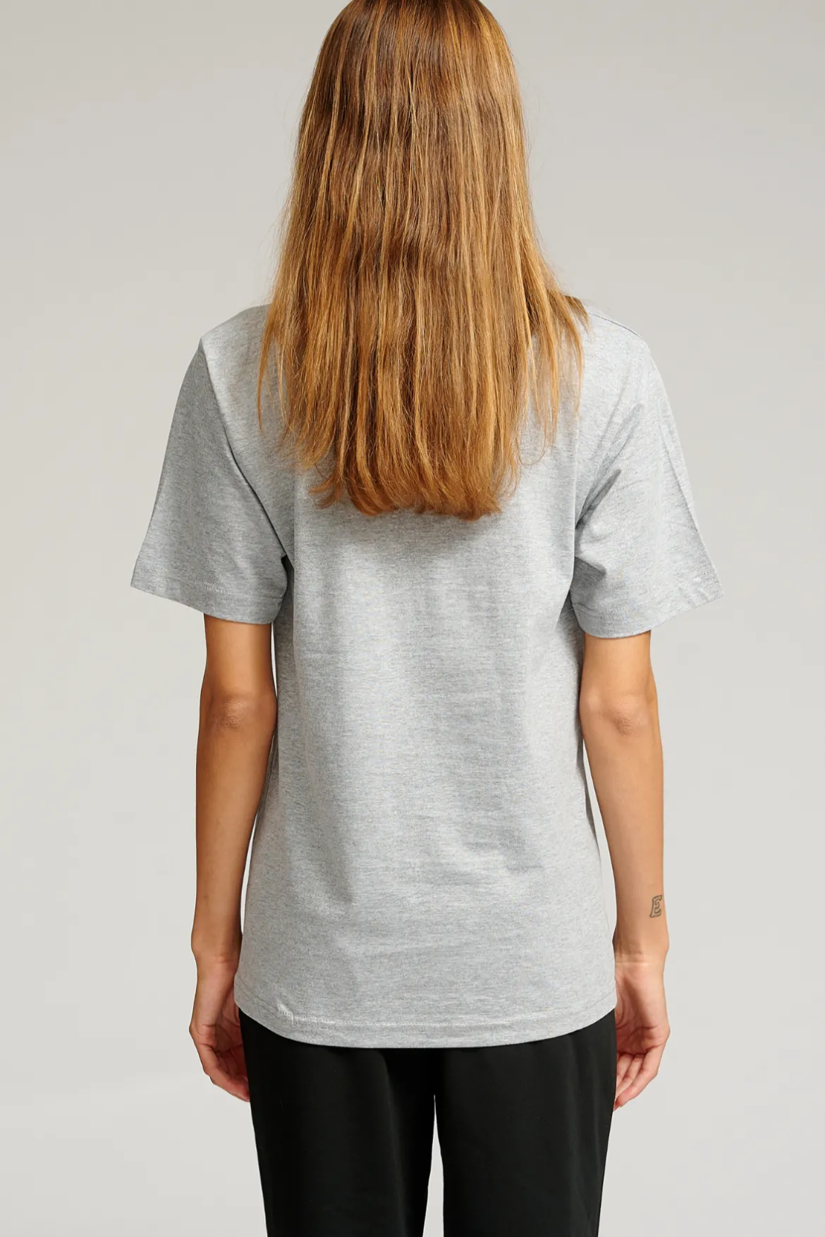 Oversized T-shirt - Grå Meleret