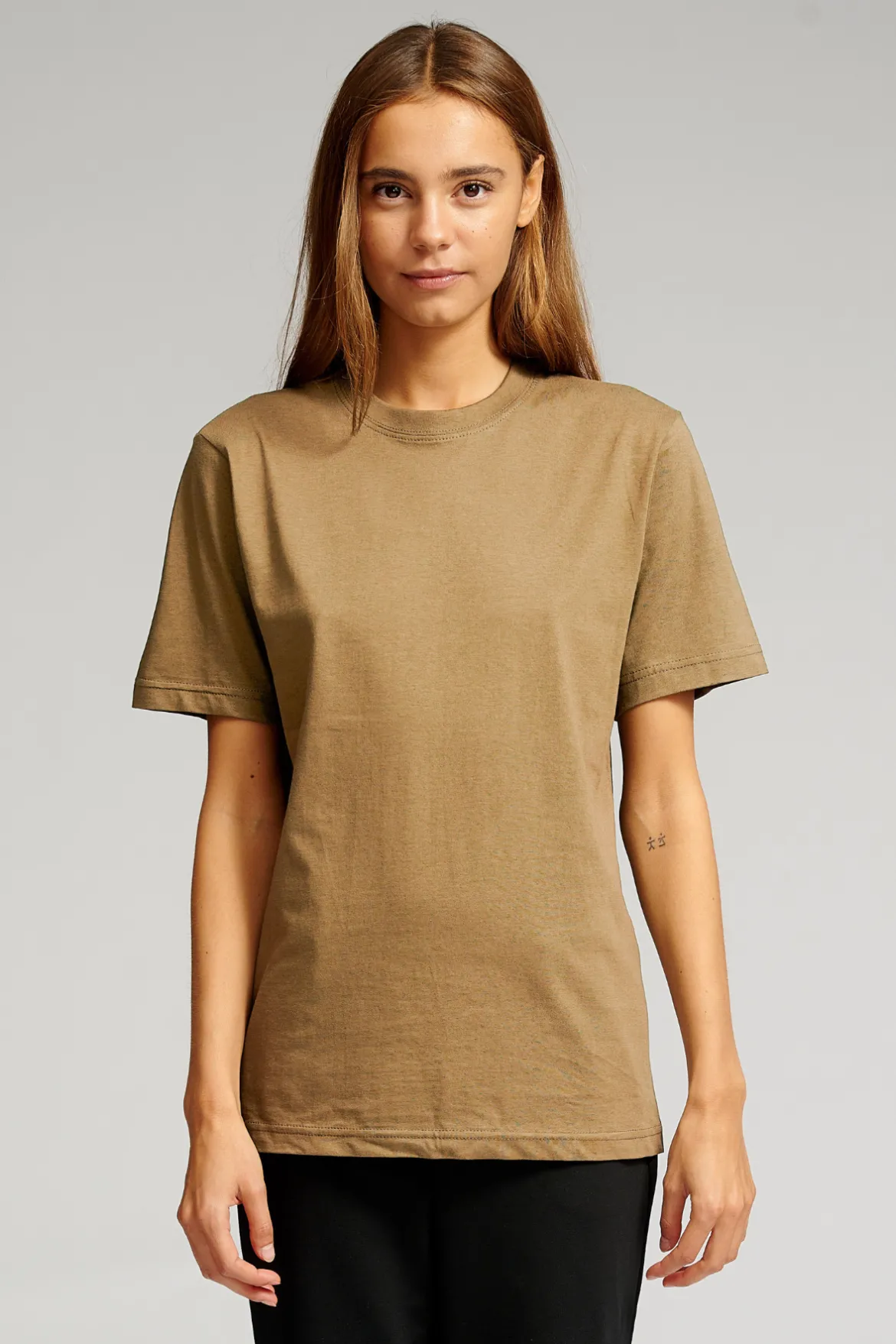 Oversized T-shirt - Khaki (dame)