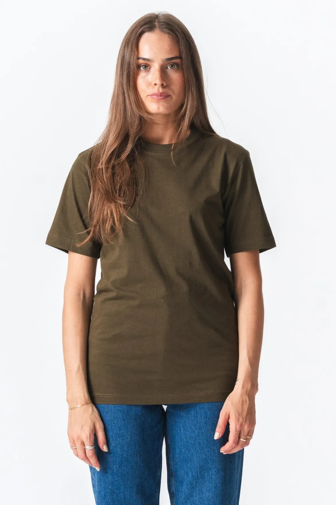 Oversized T-shirt - Olive (dame)