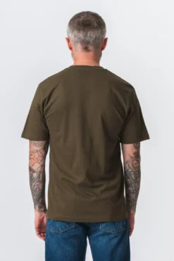 Oversized T-shirt - Oliven