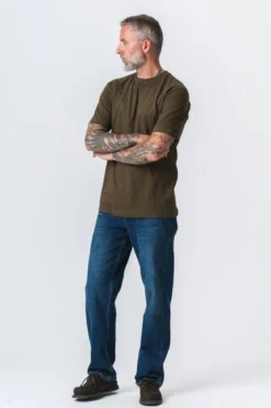 Oversized T-shirt - Oliven