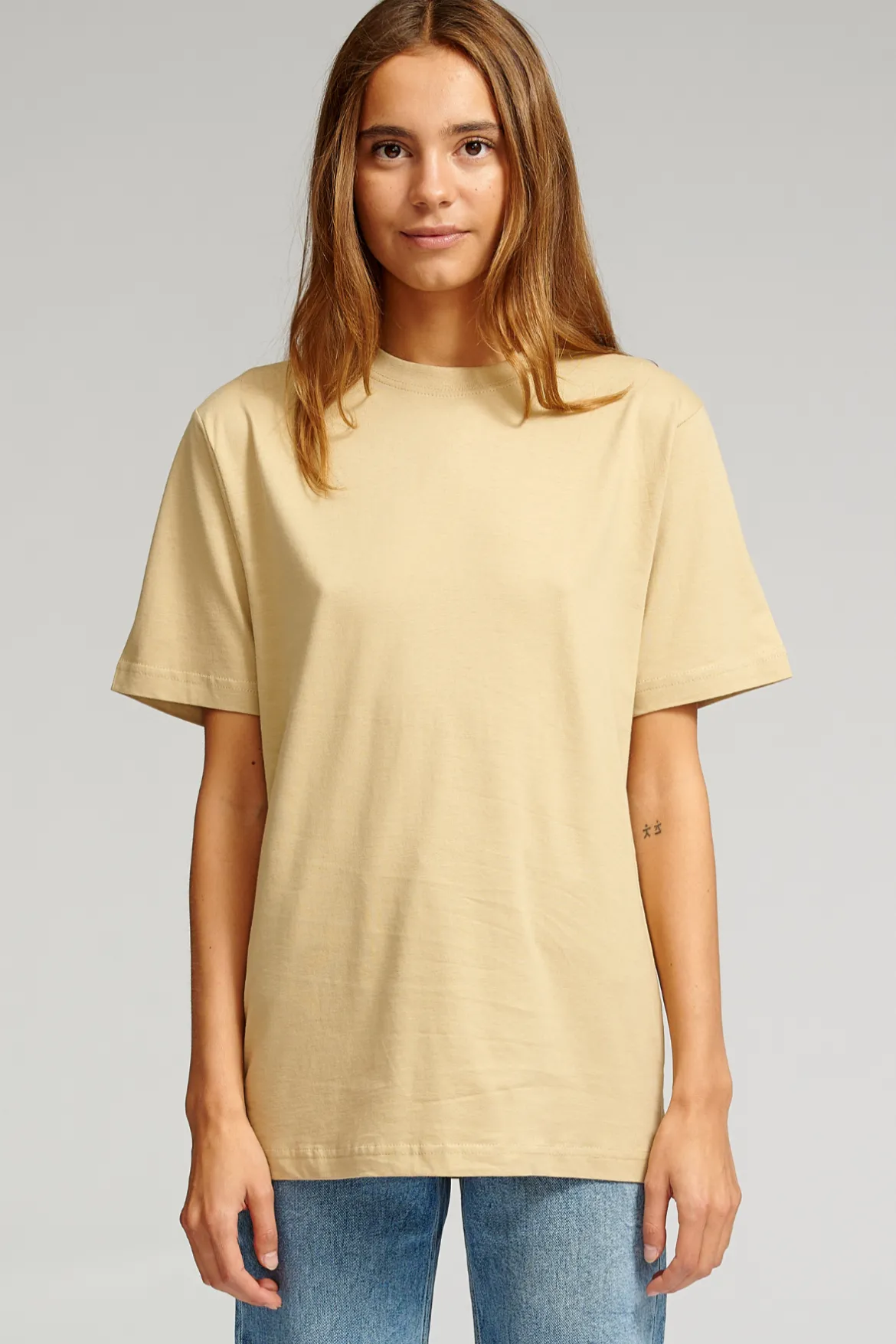 Oversized T-shirt - Sand (dame)