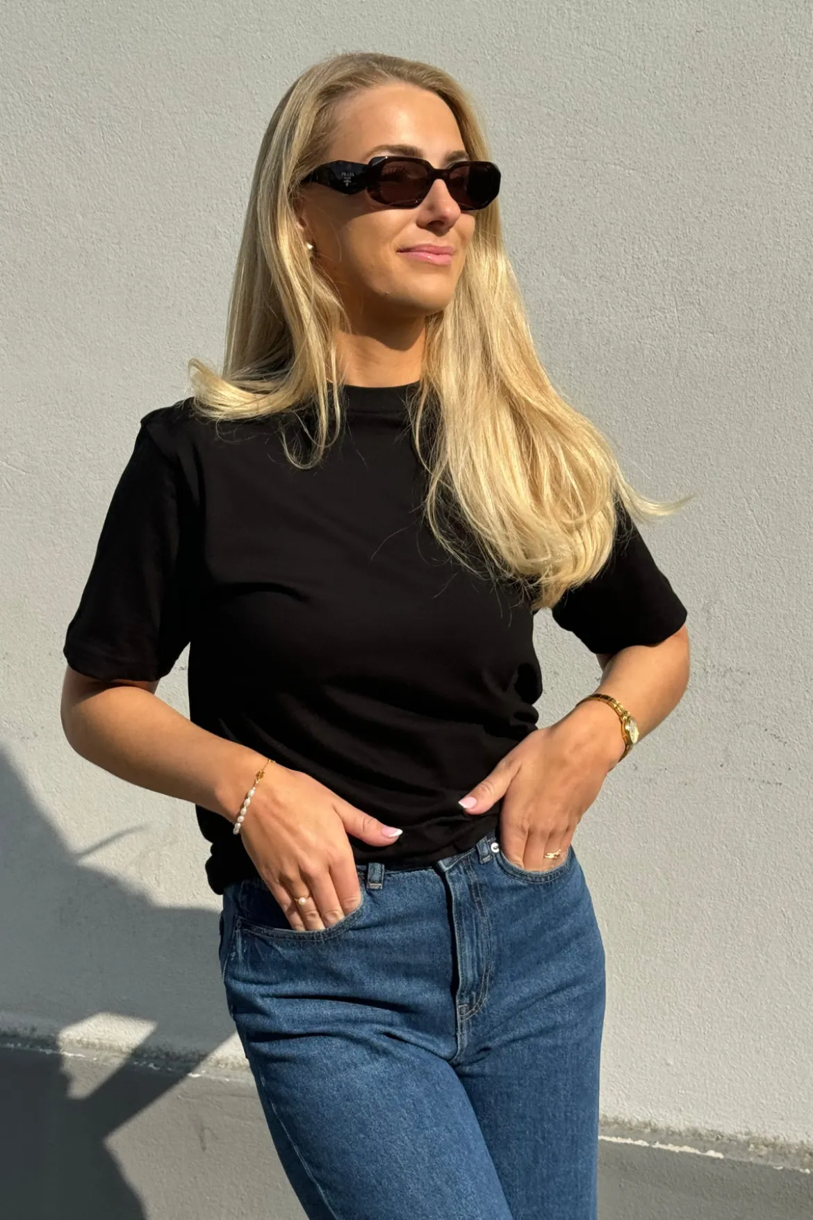 Oversized T-shirt - Sort (dame)