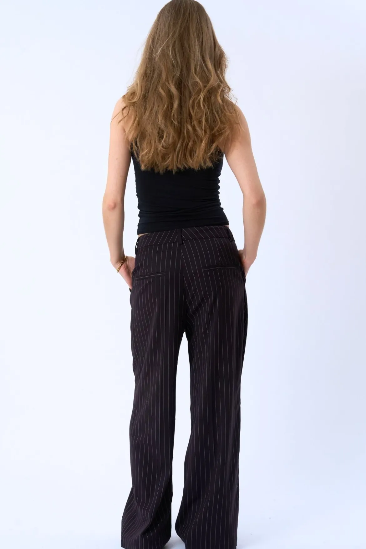 Paloma Pinstripe Pants - Mørkebrun