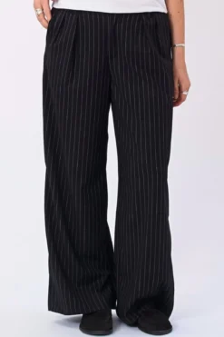 Paloma Pinstripe Pants - Sort