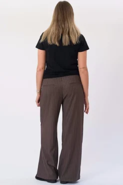 Paloma Pinstripe Pants - Tobacco