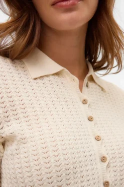 Panama 2/4 Strik Cardigan - Birch