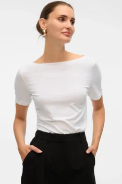 Panda Modal Top - Bright White