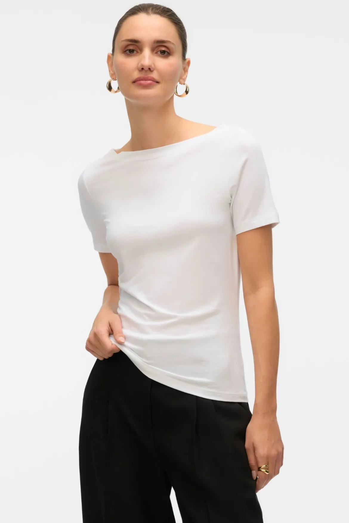 Panda Modal Top - Bright White