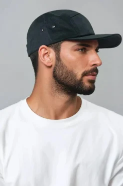5 Panel Cap - Black