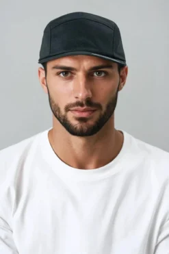 5 Panel Cap - Black
