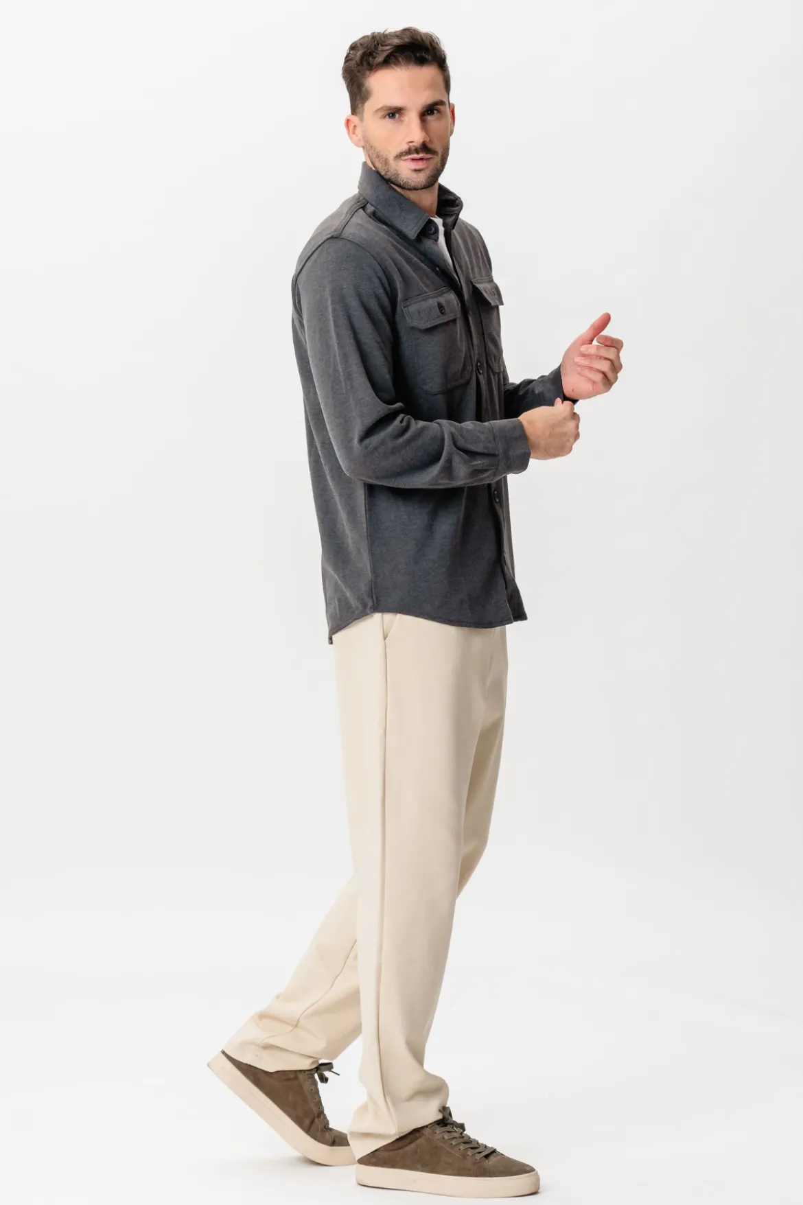 Performance Regular Overshirt - Grå