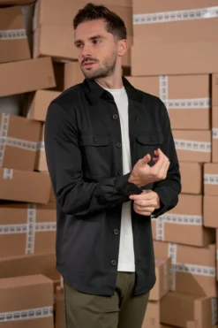 Performance Regular Overshirt - Sort