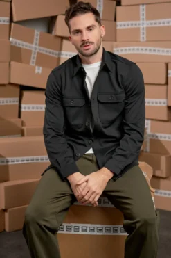Performance Regular Overshirt - Sort