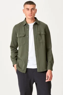 Performance Regular Overshirt - Mørk Oliven