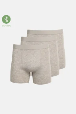 Performance Trunks Bambus 3-Pak - Grå Melange