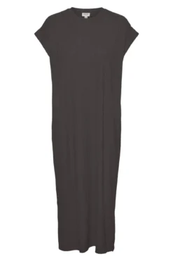 Phoenixy Cap Sleeve Calf Dress - Chocolate Torte