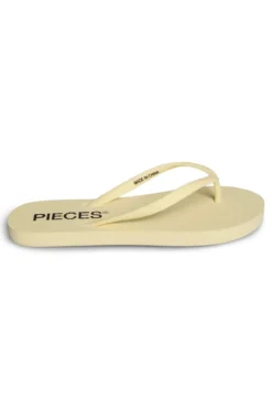 PIECES Summer Flip Flop - French Vanilla - Lys gul