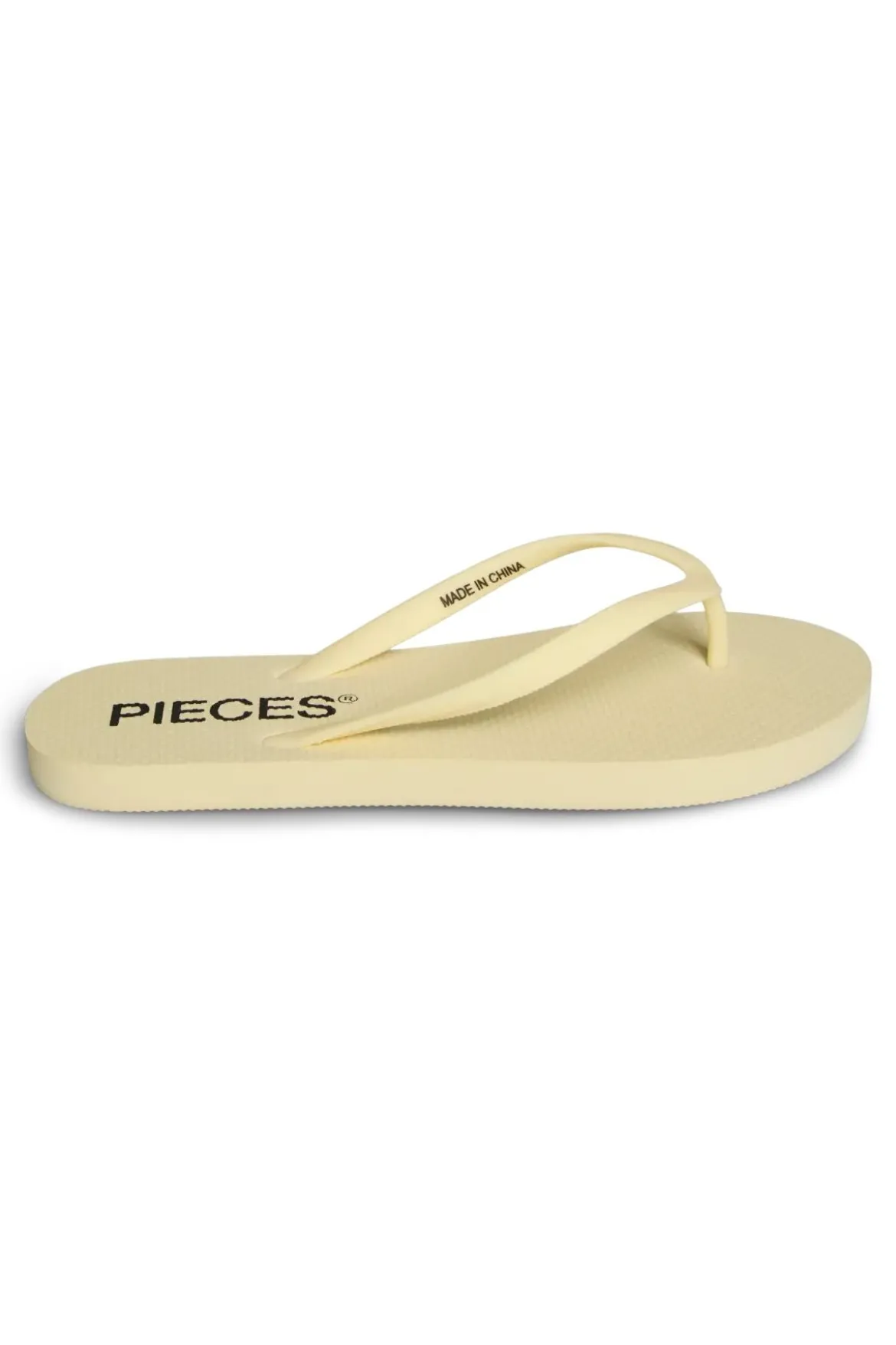 PIECES Summer Flip Flop - French Vanilla - Lys gul