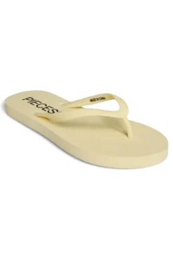 PIECES Summer Flip Flop - French Vanilla - Lys gul