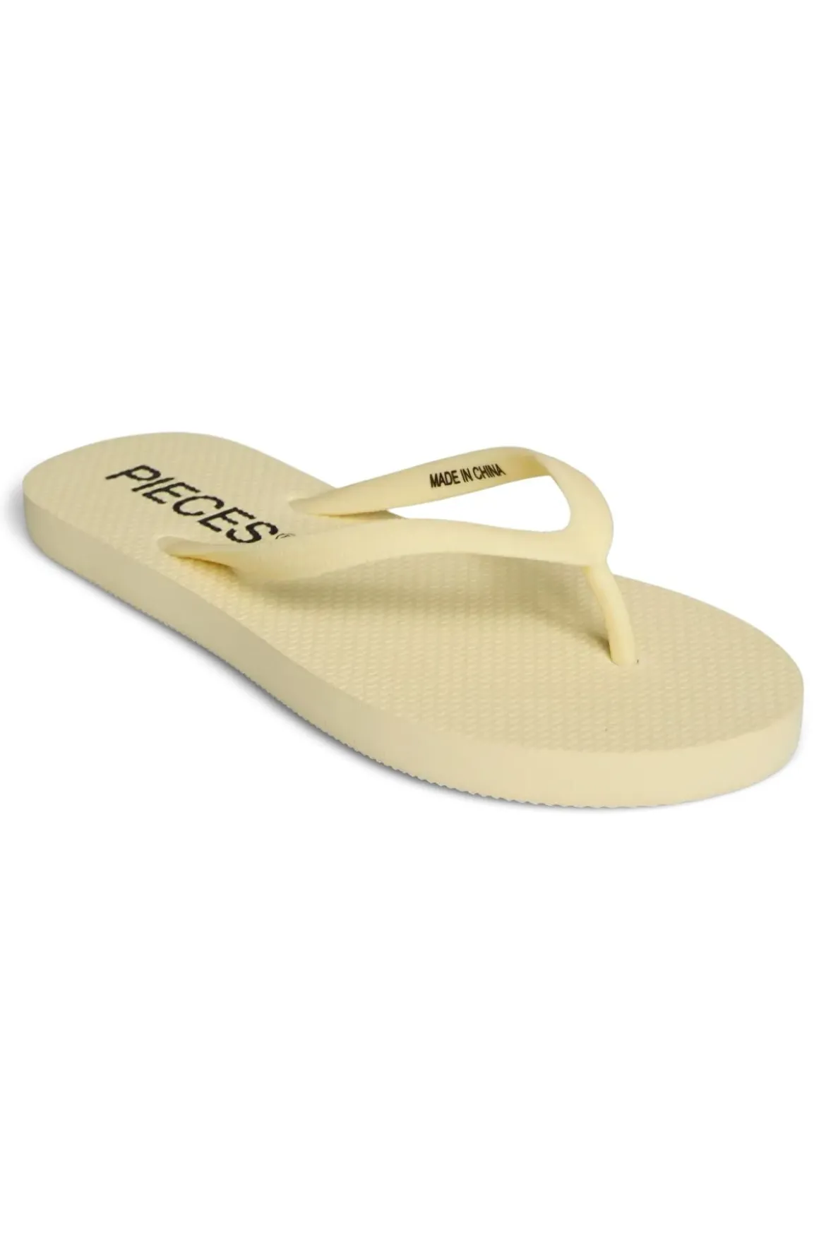 PIECES Summer Flip Flop - French Vanilla - Lys gul