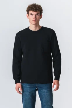 Pocket Sweatshirt Regular Fit - Sort
