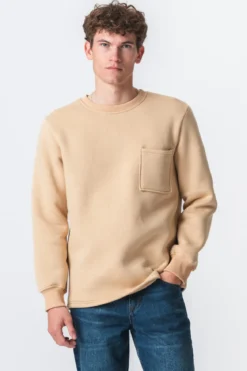 Pocket Sweatshirt Regular Fit - Beige