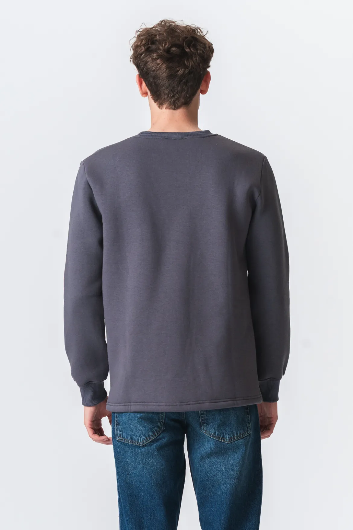 Pocket Sweatshirt Regular Fit - Mørkegrå
