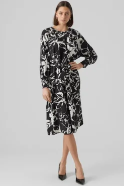 Polliana Maxi Kjole - Flower Black