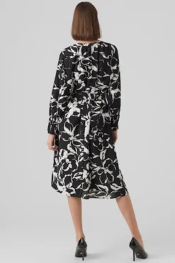 Polliana Maxi Kjole - Flower Black