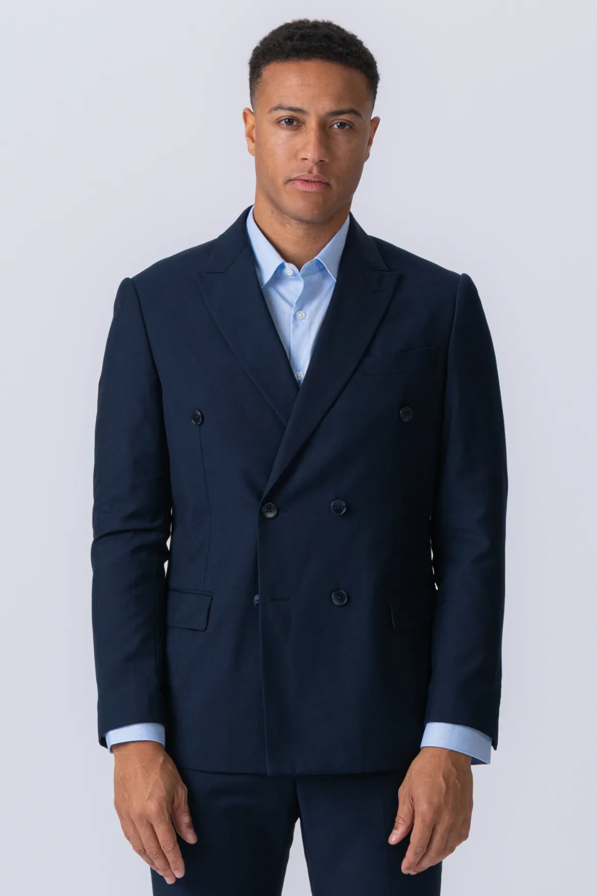 Premium Dobbeltradet Blazer - Navy