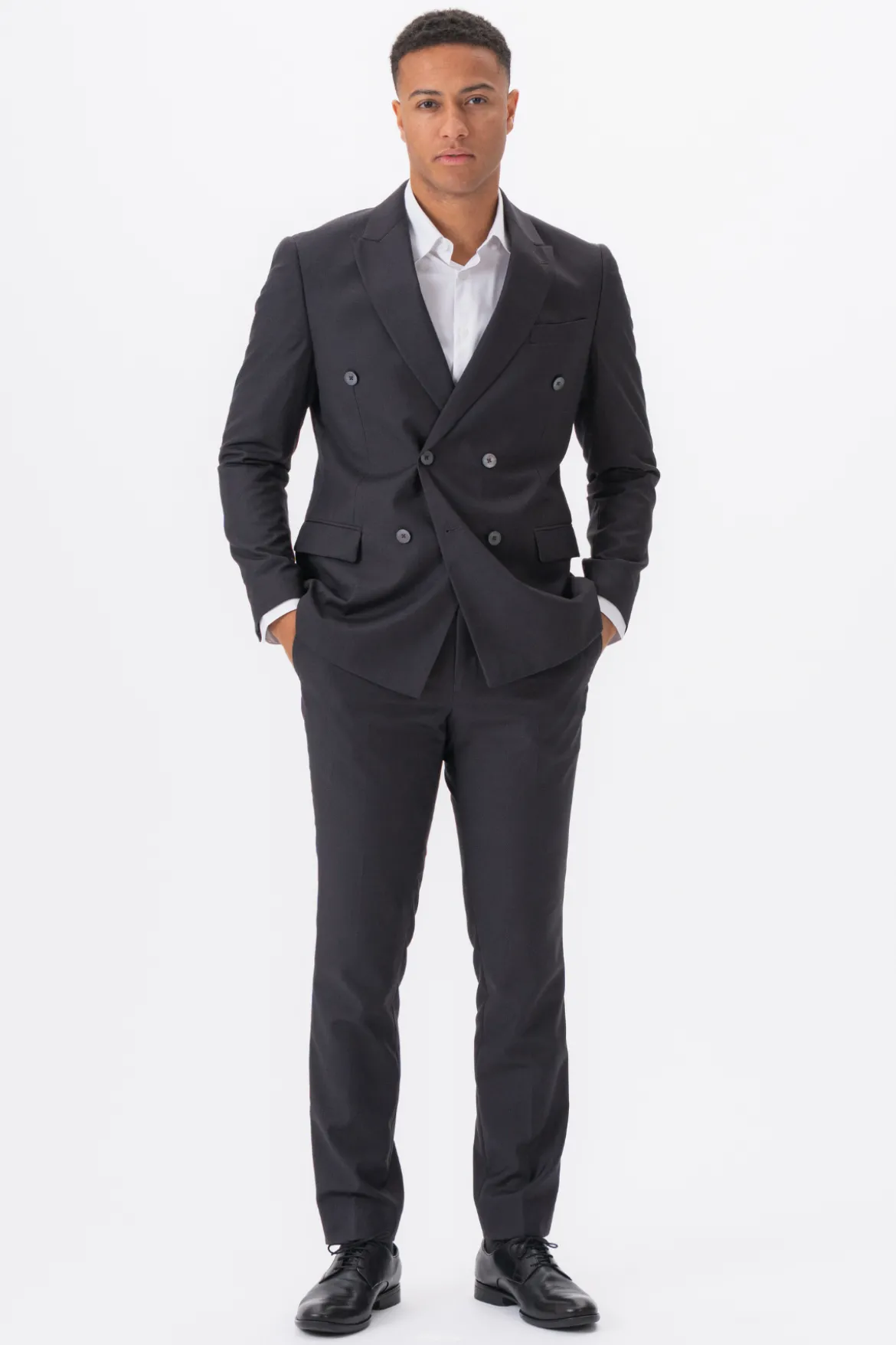 Premium Dobbeltradet Blazer - Gråbrun