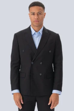 Premium Dobbeltradet Blazer - Sort