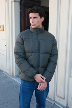 Puffer Jakke - Oliven