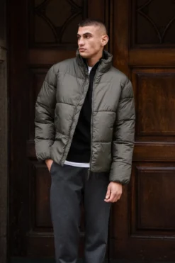 Puffer Jakke - Oliven