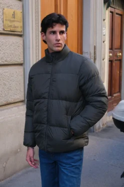 Puffer Jakke - Oliven