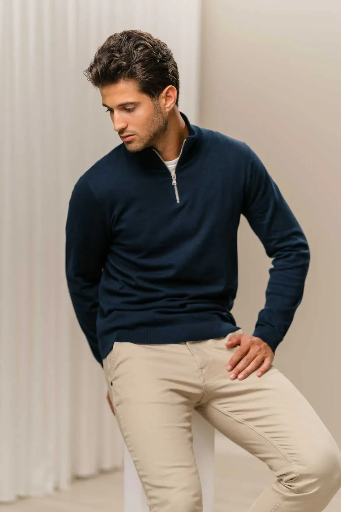 Pullover Half Zip - Navy